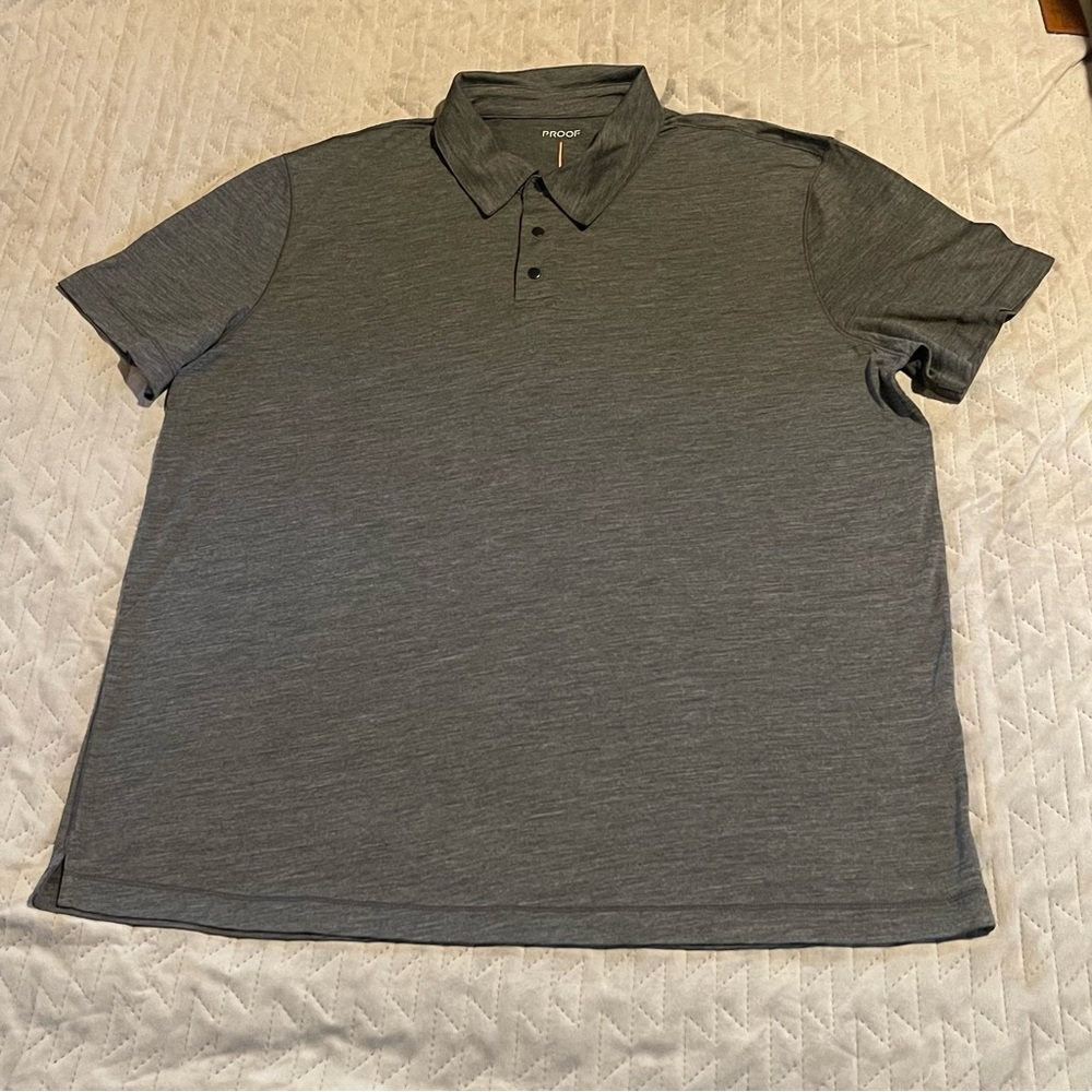 Proof polo‎ shirt mens X-Large NWOT gray